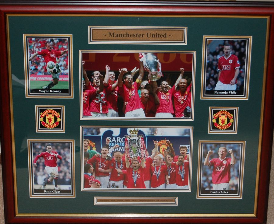 framed man united shirts
