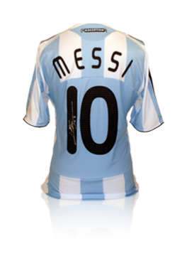lionel messi signed shirt