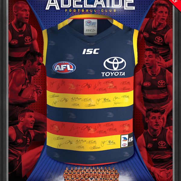 2017 Adelaide Crows Football Club Team Signed and Framed Guernsey Pro