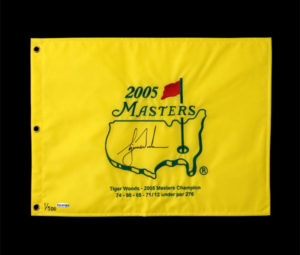 Tiger Woods Signed and Framed US Masters Flag