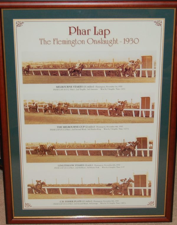 Phar Lap 1930 Flemington Onslaught Print