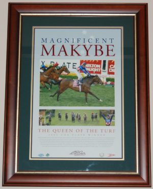 Magnificent Makybe signed by Glen Boss