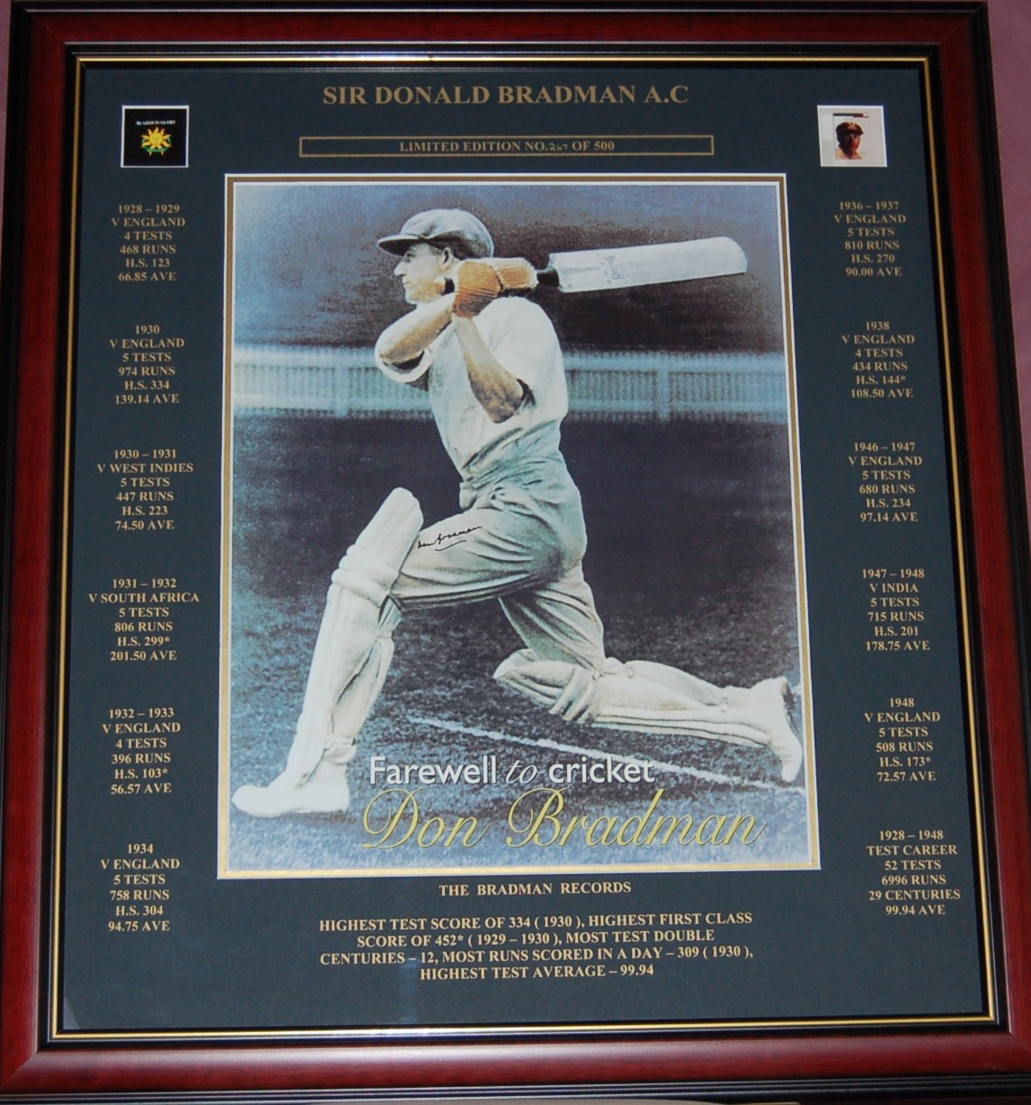 Farewell to Bradman Signed by Sir Donald Bradman 1 Farewell to Bradman Signed by Sir Donald Bradman