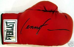Lennox Lewis signed Everlast Boxing Glove