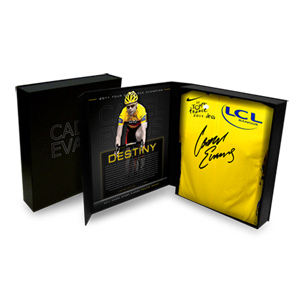 Cadel Evans Tour De France Yellow jersey personally signed with presentation box