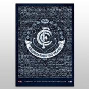 Carlton 150th year Anniversary Logo Mosaic Print