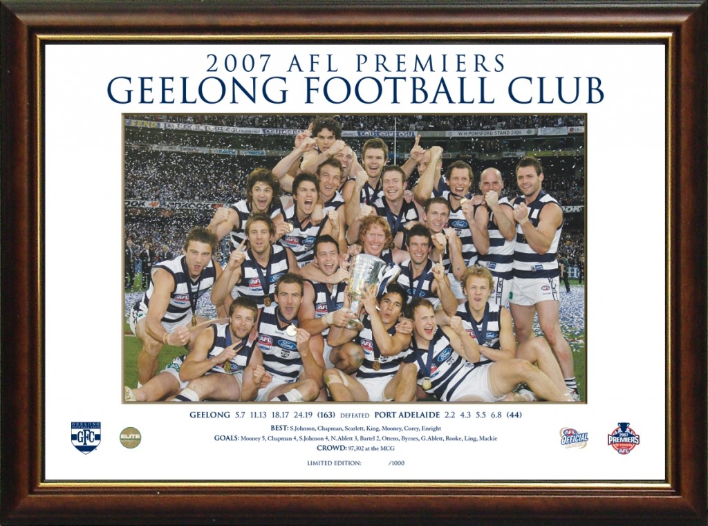 Geelong 2007 Premiership Celebration photo Pro Sports Memorabilia