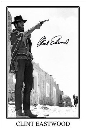 Clint Eastwood framed lithograph