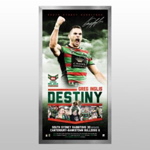 2014 South Sydney Rabbitohs Premiers Vertiramic - Personally Signed By Greg Inglis