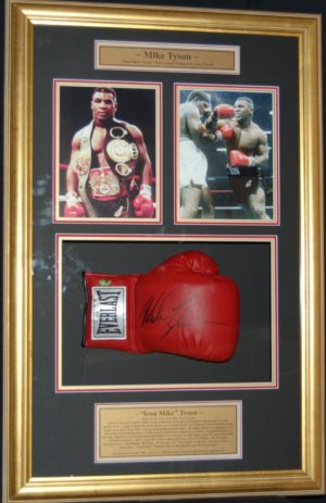 Mike Tyson Signed and Framed Glove
