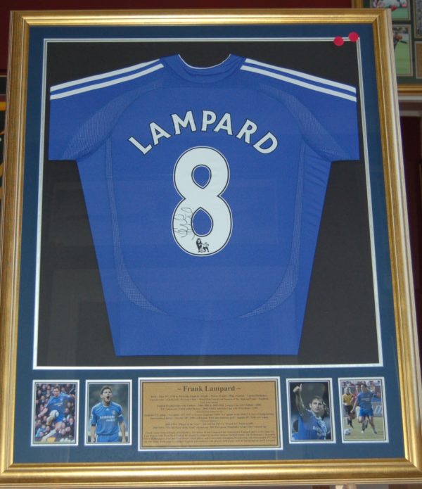 Frank Lampard Signed and Framed Chelsea Shirt