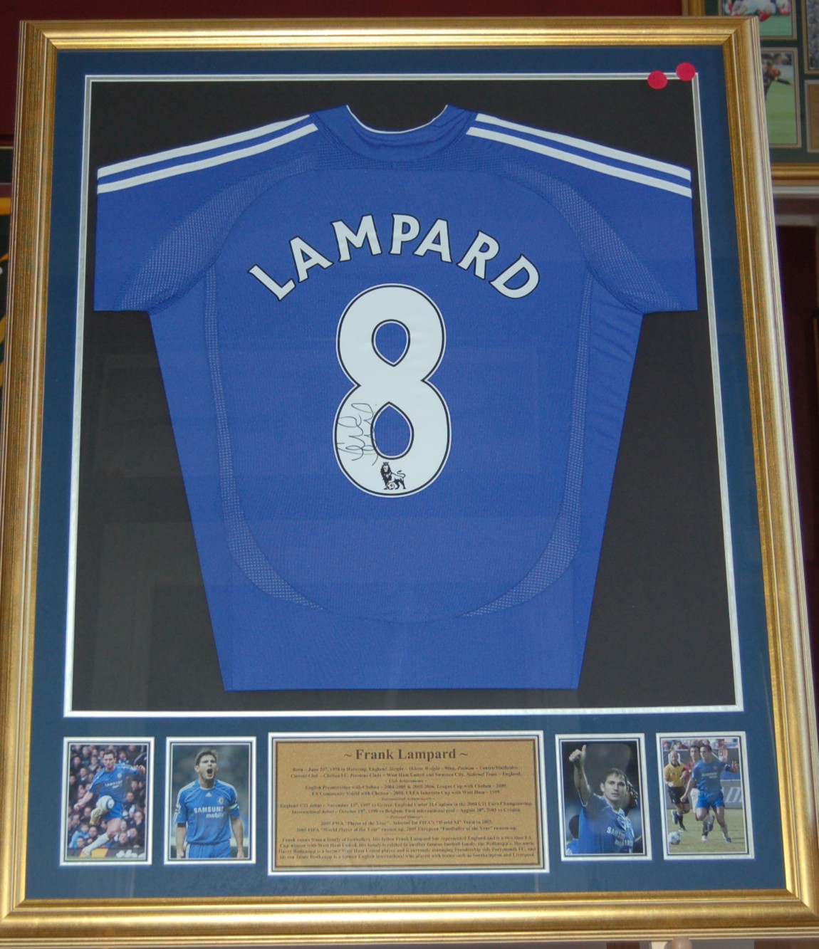 Frank Lampard Signed and Framed Chelsea 