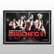 St Kilda 2014 4 Player Facsimile Signed Sports Print