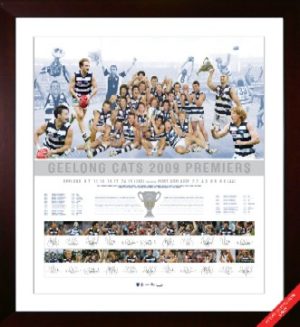 Geelong 2009 team signed lithograph