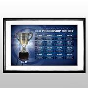 Carlton Premiership History Framed Half Cups