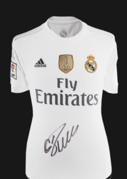 cristiano ronaldo signed real madrid jersey
