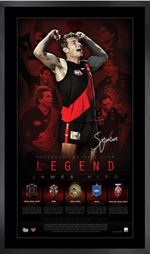 James Hird personally signed and framed lithograph