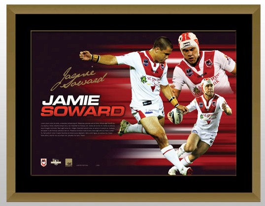 St George Illawarra #154 Jamie Soward 2010 Daily Telegraph NRL Football Card 