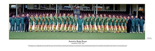 Australian Kangaroos 2003 panoramic framed