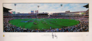 Wayne Carey signed and framed Kangaroos panloramic