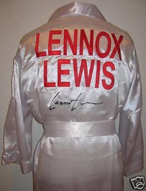 Lennox Lewis personally signed Robe