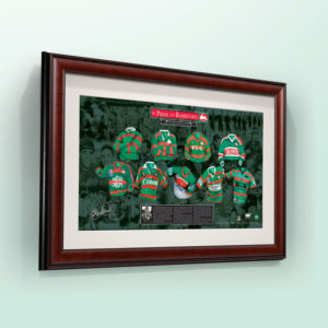 The Pride of the Rabbitohs framed lithograph- personally signed lithograph