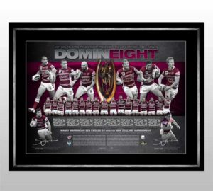 Manly Warringah Sea Eagles 2011 Premiership Dual Captain's signed lithograph