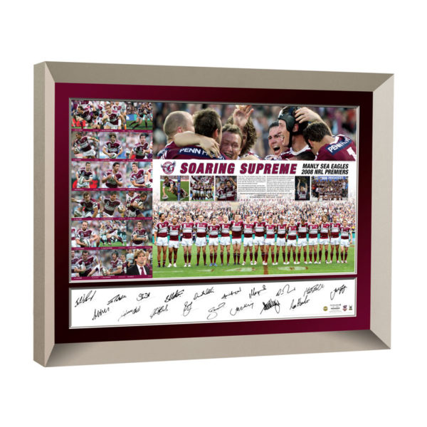 Manly Sea Eagles 2008 Premiership team lithograph