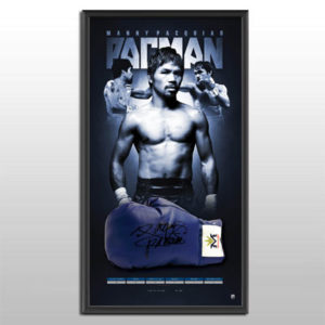 Manny Pacquiao signed and framed boxing glove