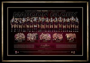 Maroon Glory Personally signed lithograph- Billy Slater