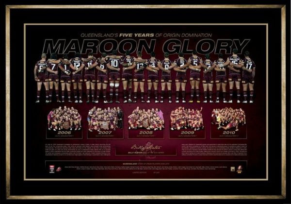 Maroon Glory Personally signed lithograph- Billy Slater