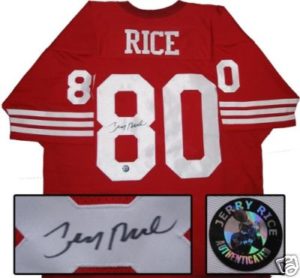 Jerry Rice signed NFL jersey