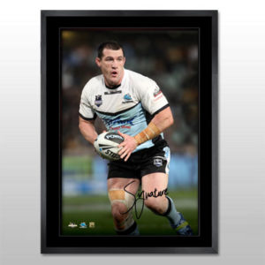 Paul Gallen signed and framed lithograph
