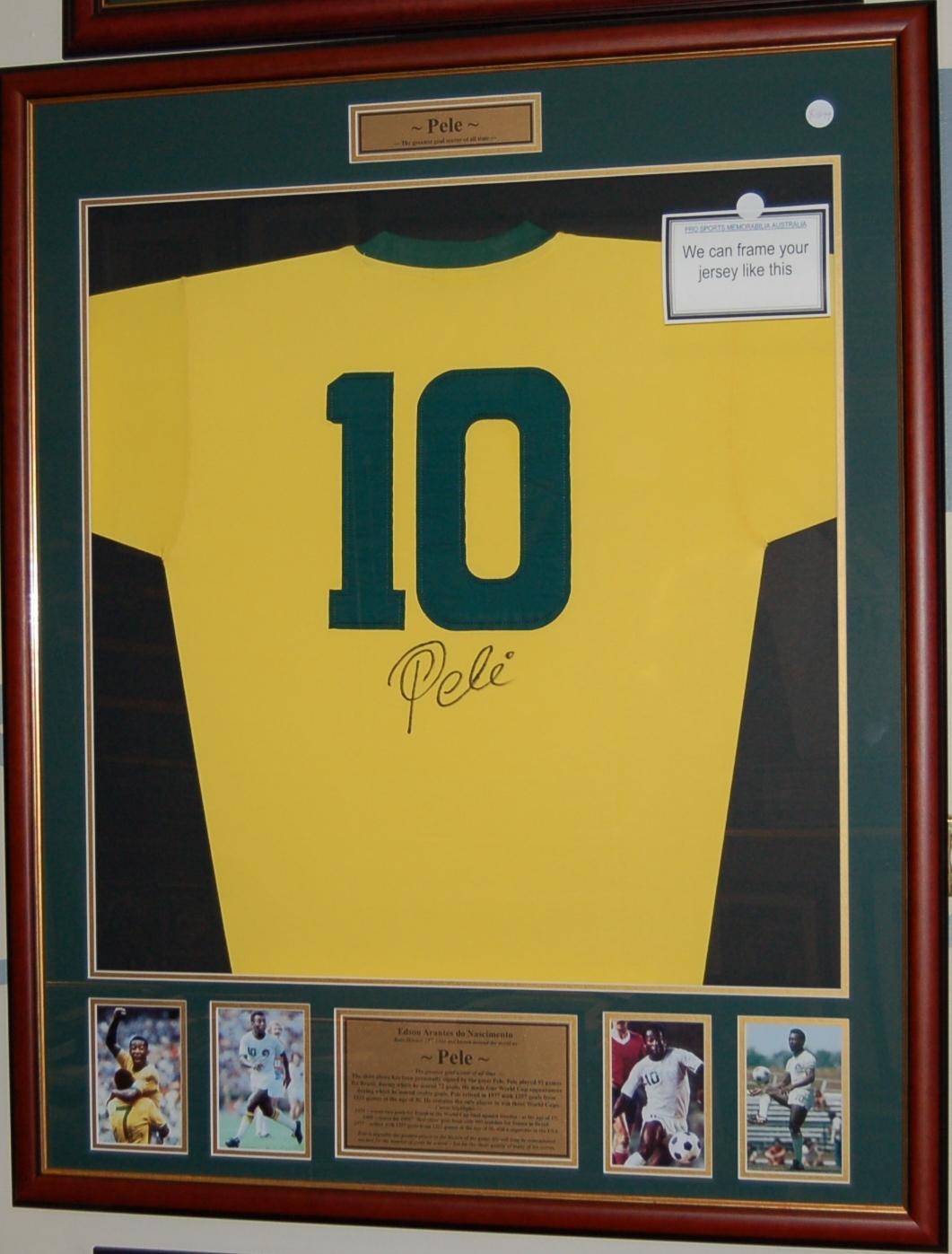 pele autographed jersey