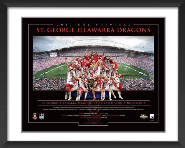 St George Illawarra Dragons 2010 Premiership Print