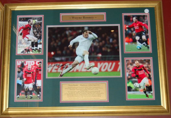 Wayne Rooney signed and framed print