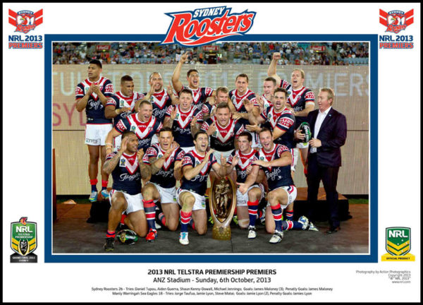 Roosters 2013 celebration photo framed