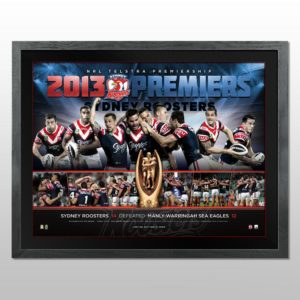 Roosters 2013 Premiership lithograph framed