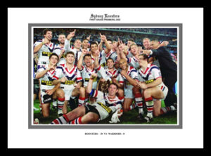 Sydney Roosters 2002 Premiership celebration photo framed