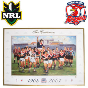 Sydney Roosters Team of the Century framed lithograph