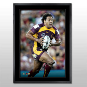 Sam Thaiday signed and framed lithograph