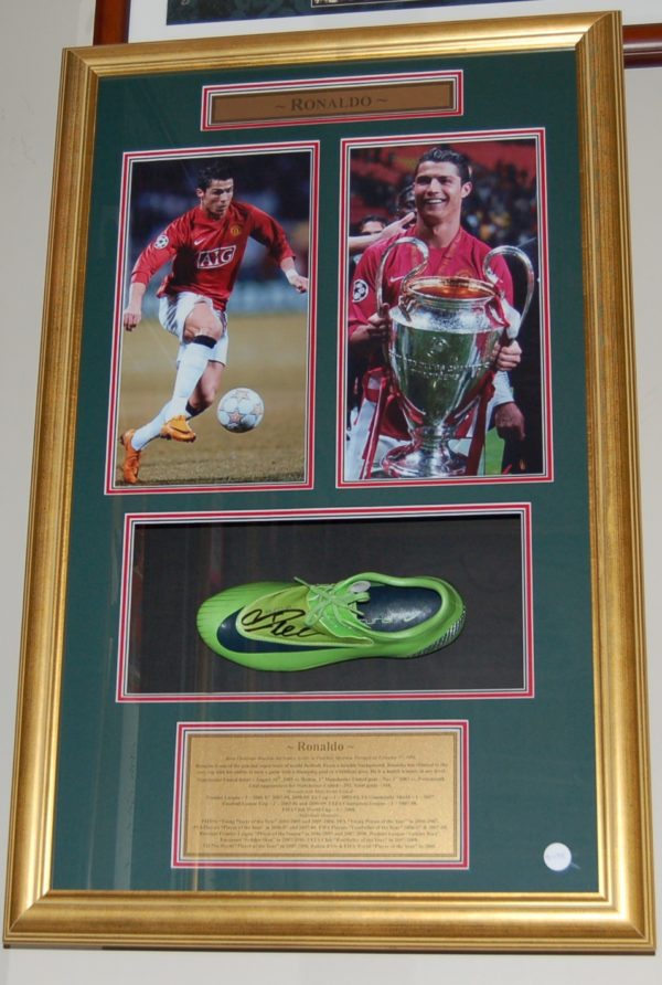 Cristiano Ronaldo signed and framed Boot