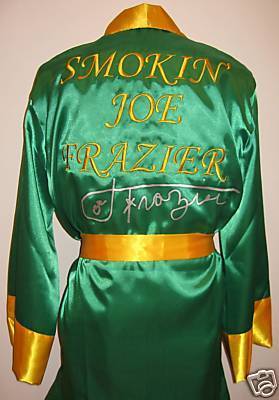 Smokin Joe Frazier personally signed robe
