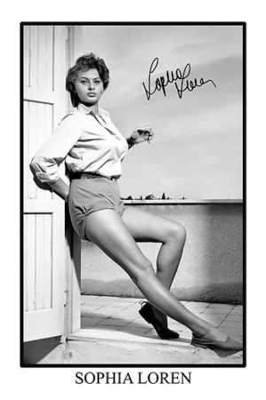 Sophia Loren framed lithograph