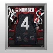 St Kilda's Famous #4 signed and framed jersey