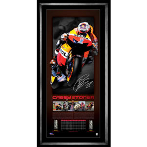 Casey Stoner personally signed and framed vertiramic