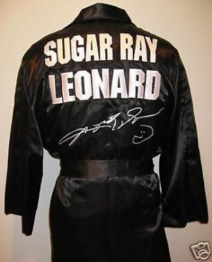 Sugar Ray Leonard personally signed robe