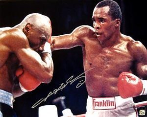 Sugar Ray Leonard signed piece