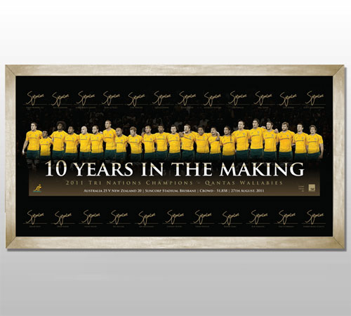 The Wallabies - Bledisloe Cup Champions 2011 personally signed lithograph 1 The Wallabies - Bledisloe Cup Champions 2011 personally signed lithograph