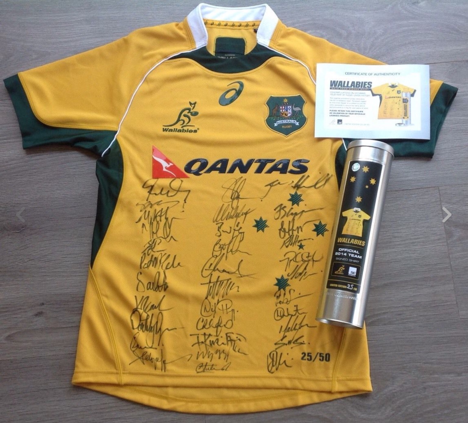 Australian Wallabies 2014 signed and 